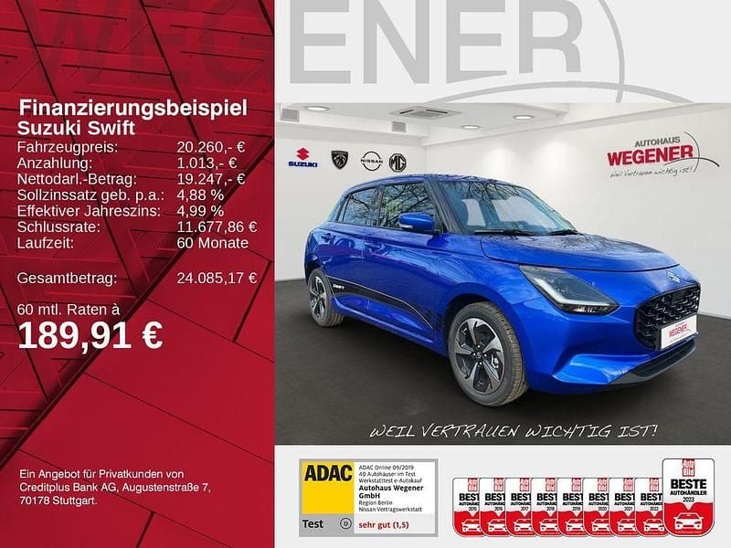 Gebraucht Suzuki Swift Comfort+ 83 PS (61 kW) 2025 Frontier blue pearl Kleinwagen