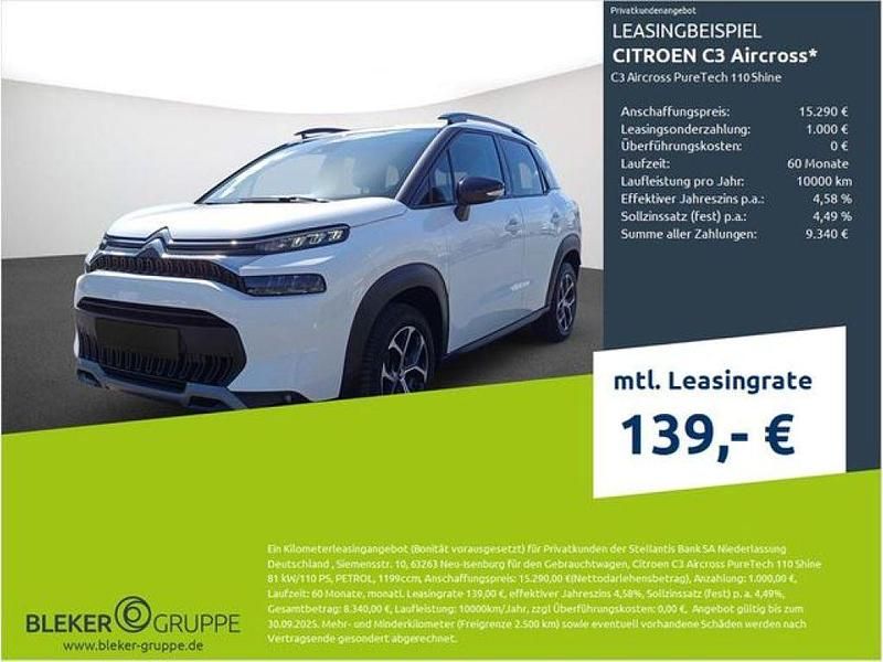 Weiß Gebraucht 2023 Citroën C3 Aircross PureTech SUV | 15.290 € (Guter Preis) - Bild 1/3