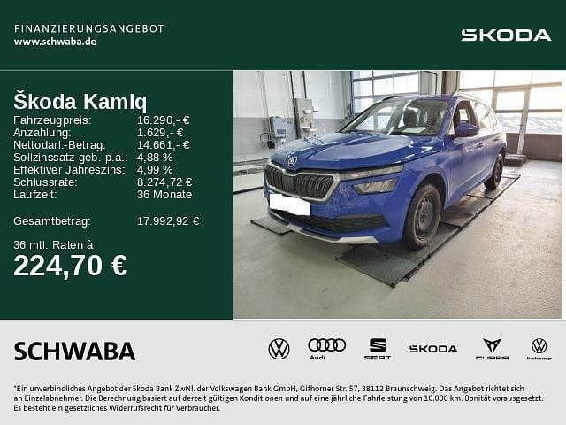 Blau Gebraucht 2022 Skoda Kamiq Ambition SUV | 16.290 € (Guter Preis) - Bild 1/4