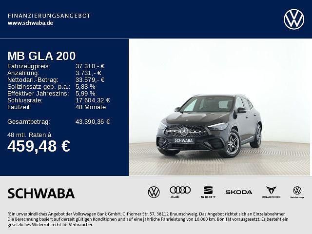 Kosmosschwarz metallic Gebraucht 2024 Mercedes GLA200 AMG line SUV | 37.310 € (Guter Preis) - Bild 1/4