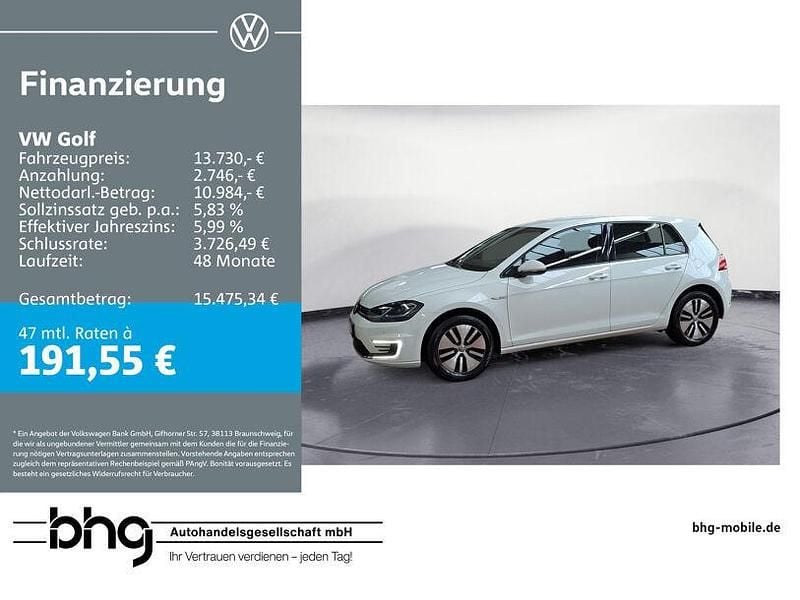 Gebraucht VW e-Golf 100 kW (136 PS) 2019 Weiss Kleinwagen