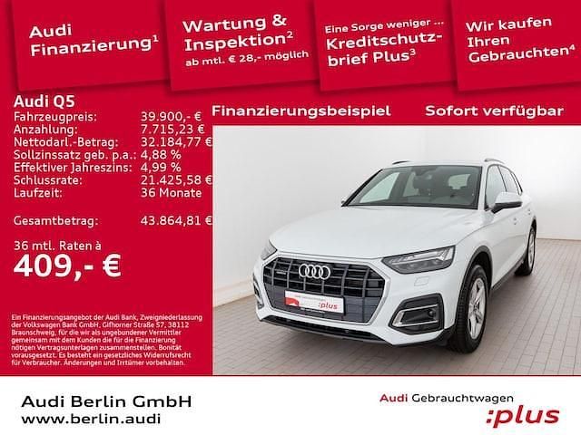 Gletscherweiß metallic Gebraucht 2022 Audi Q5 Comfort SUV | 39.900 € (Fairer Preis) - Bild 1/4