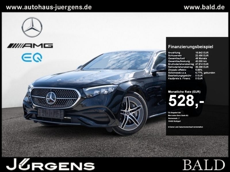 Schwarz metalliclack obsidianschwarz Gebraucht 2024 Mercedes E220 AMG Limousine | 59.290 € (Etwas zu teuer) - Bild 1/4