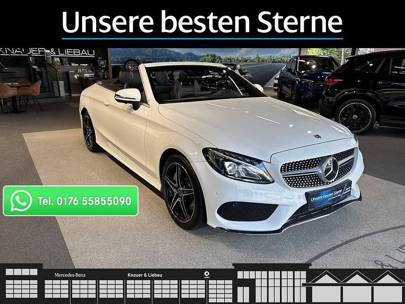 Unilack polarweiß Gebraucht 2017 Mercedes C250 AMG line Cabrio | 27.660 € (Teuer) - Bild 1/4