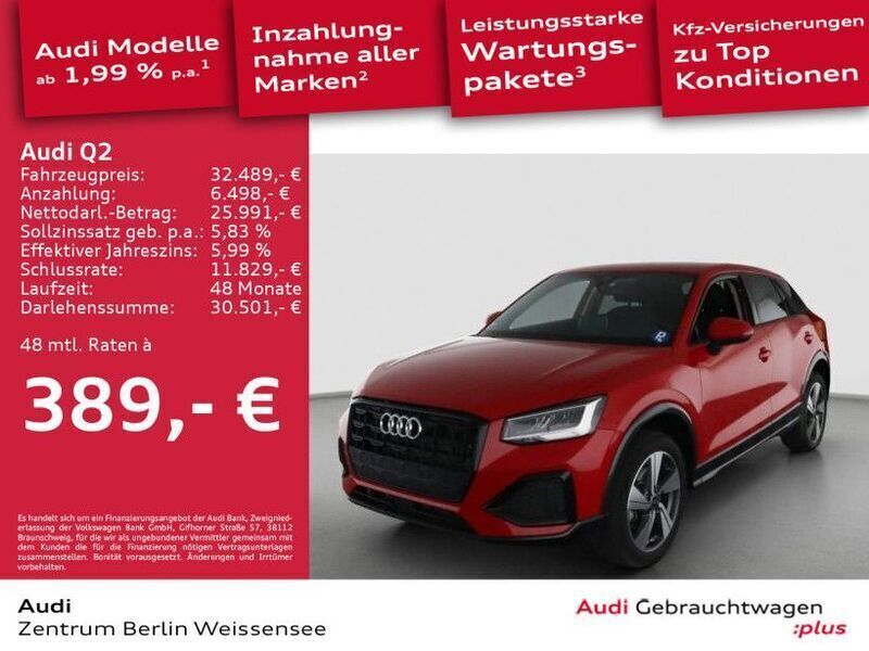 Progressivrot metallic Gebraucht 2024 Audi Q2 Advanced Plus SUV | 32.489 € (Fairer Preis) - Bild 1/4