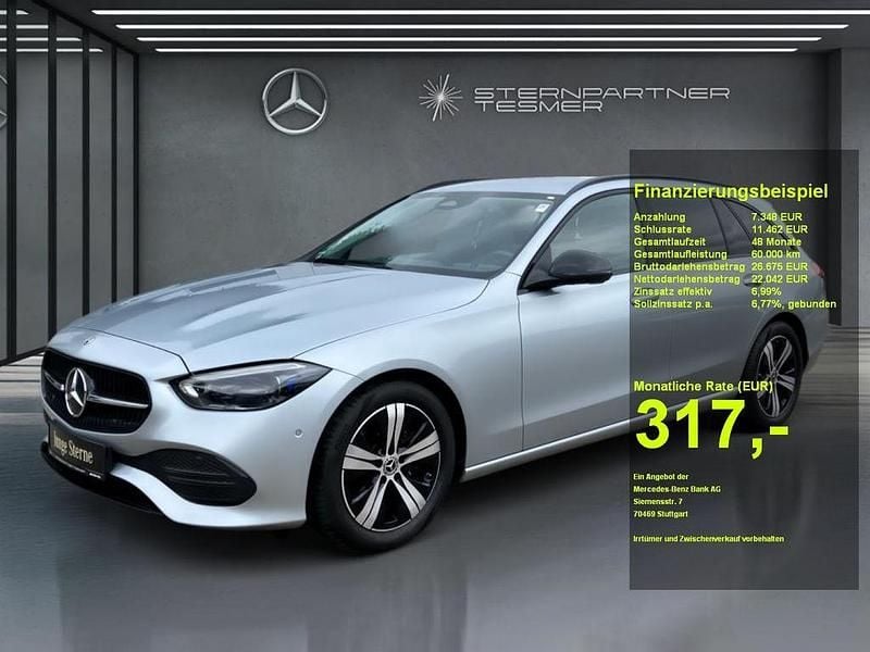 Hightechsilber metallic Gebraucht 2023 Mercedes C220 Avantgarde Kombi | 29.189 € (Guter Preis) - Bild 1/3