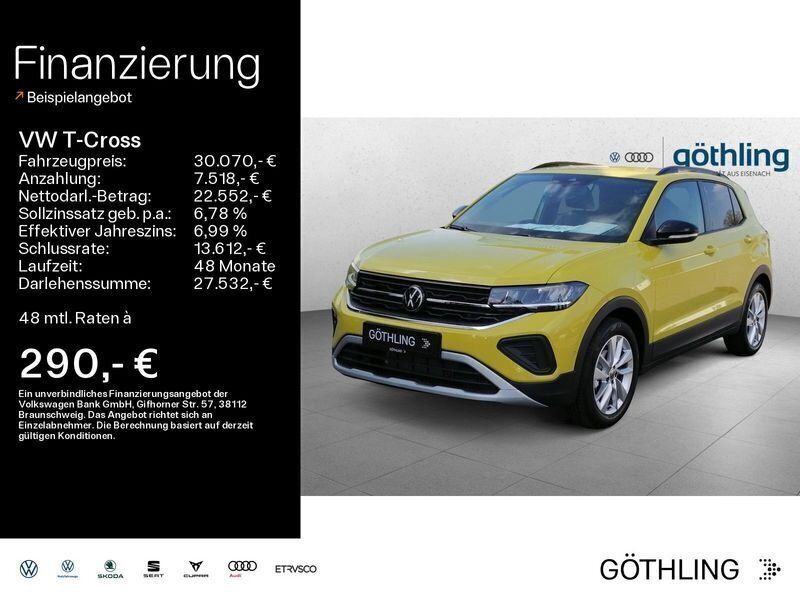 Gelb Gebraucht 2025 VW T-Cross Goal SUV | 26.980 € (Guter Preis) - Bild 1/4