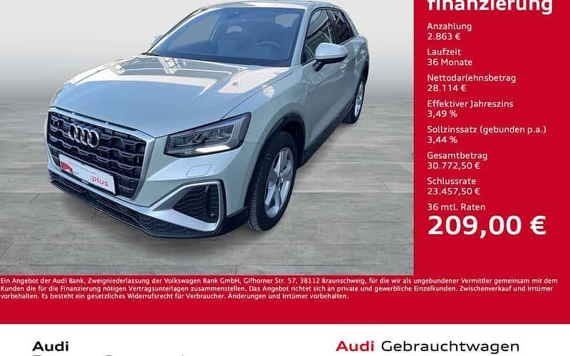 Tausilber metallic Gebraucht 2024 Audi Q2 S-Line SUV | 30.977 € (Fairer Preis) - Bild 1/4