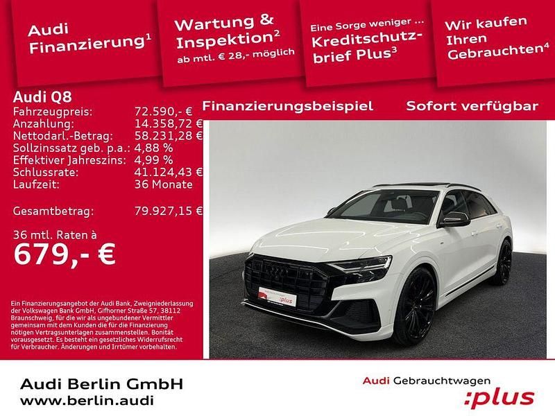 Carraraweiß Gebraucht 2022 Audi Q8 Competition SUV | 72.590 € (Teuer) - Bild 1/3