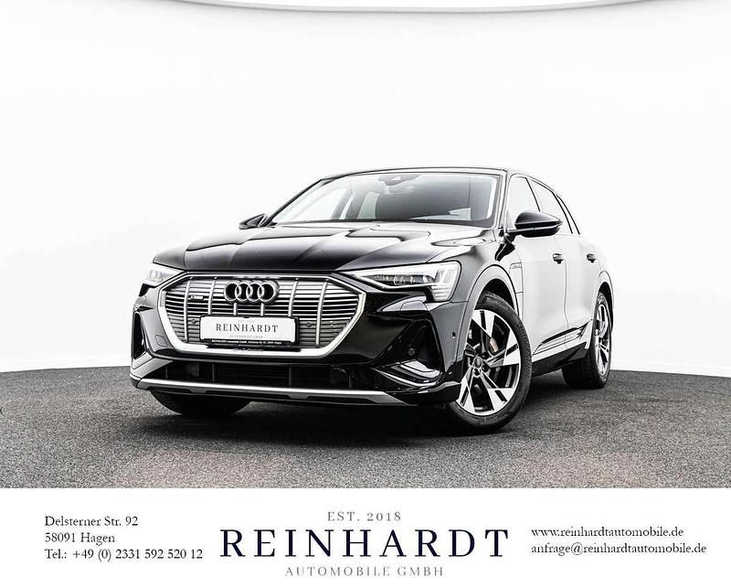 Mythosschwarz metallic Gebraucht 2021 Audi e-tron S-Line SUV | 31.370 € (Superpreis) - Bild 1/3