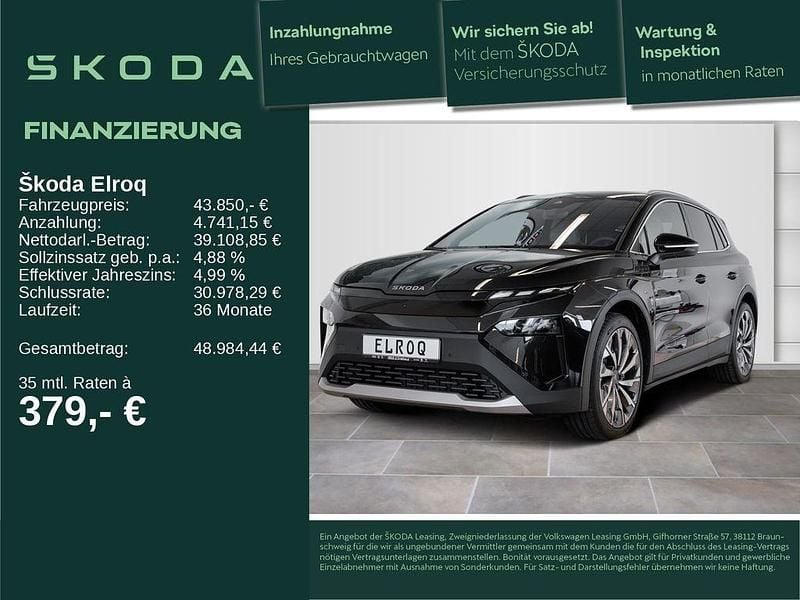 Schwarz Gebraucht 2025 Skoda Elroq First Edition SUV | 43.850 € (Superpreis) - Bild 1/4