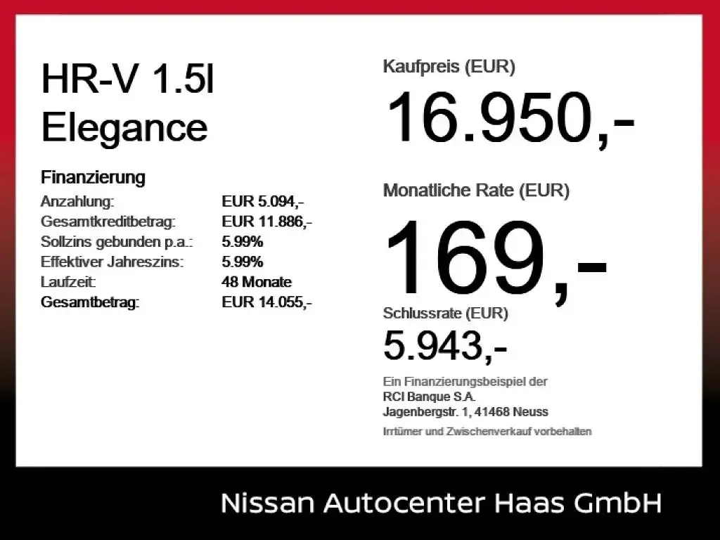 Usata Honda HR-V Elegance 131 CV (96 kW) 2019 Rosso SUV