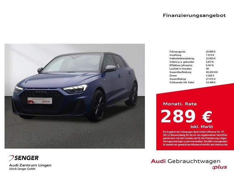 Blau Gebraucht 2022 Audi A1 Sportback S-Line Kleinwagen | 29.880 € (Fairer Preis) - Bild 1/4