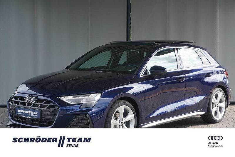 Navarrablau metallic Gebraucht 2024 Audi A3 Sportback S-Line Limousine | 37.790 € (Guter Preis) - Bild 1/4