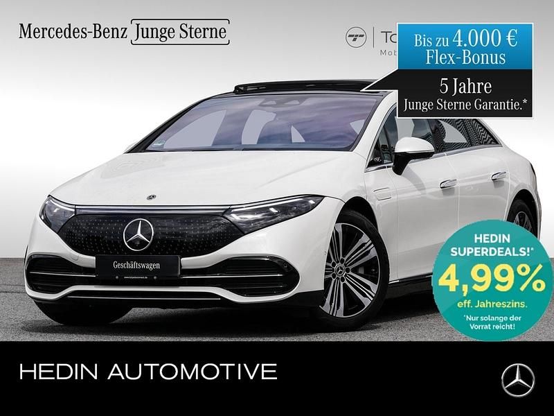 Designo diamantweiß bright Gebraucht 2022 Mercedes EQS450+ Limousine | 54.998 € - Bild 1/4