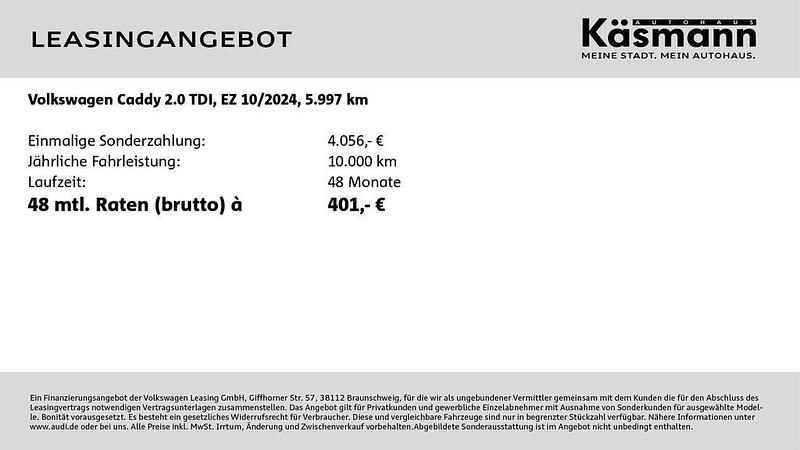 Gebraucht VW Caddy 122 PS (89 kW) 2024 Grau Van / Kleinbus