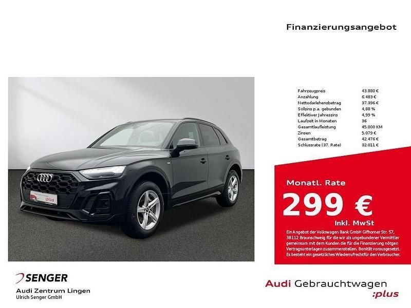 Mythosschwarz metallic Gebraucht 2023 Audi Q5 S-Line SUV | 43.880 € (Superpreis) - Bild 1/4