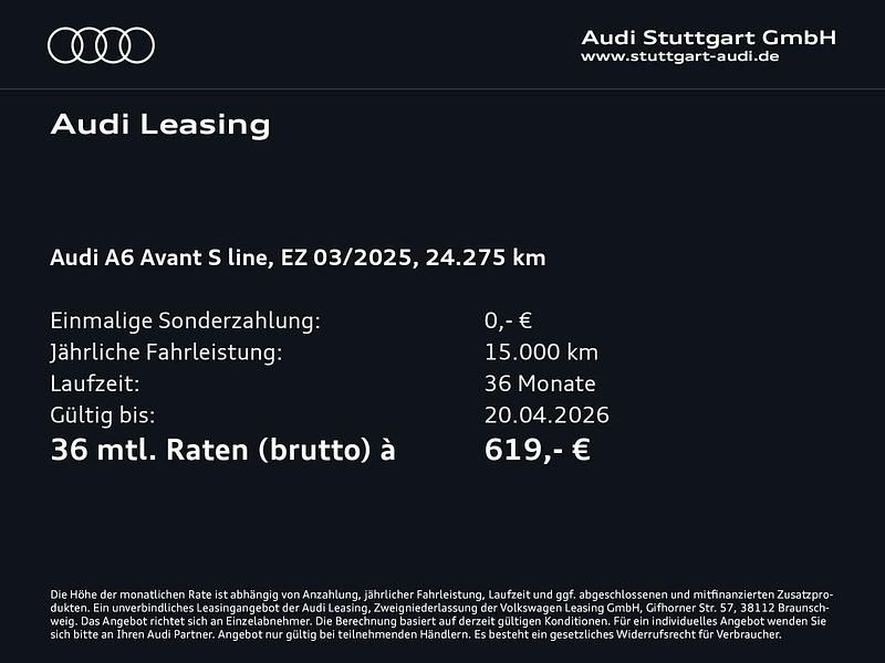 Gebraucht Audi A6 S-Line 299 PS (219 kW) 2025 Ascariblau metallic Kombi