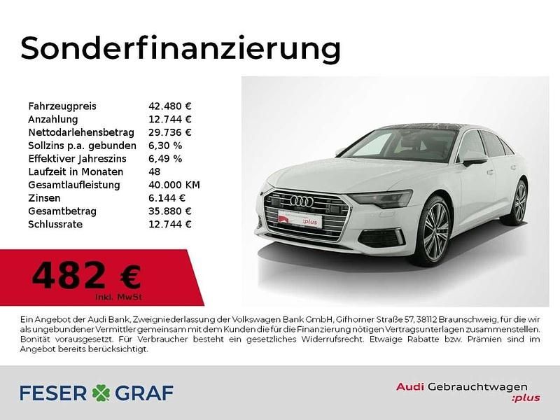 Gebraucht Audi A6 Ambiente 286 PS (210 kW) 2021 Gletscherweiß metallic Limousine