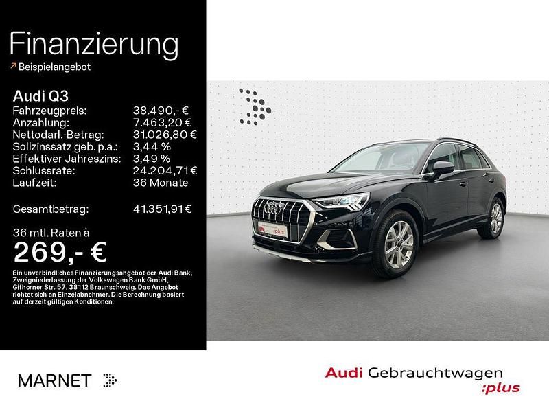 Mythosschwarz Gebraucht 2024 Audi Q3 Advanced SUV | 38.490 € (Fairer Preis) - Bild 1/4