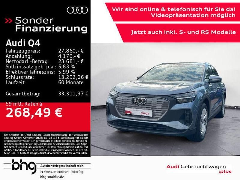 Geysirblau metallic Gebraucht 2022 Audi Q4 e-tron Ambiente SUV | 27.860 € (Guter Preis) - Bild 1/4