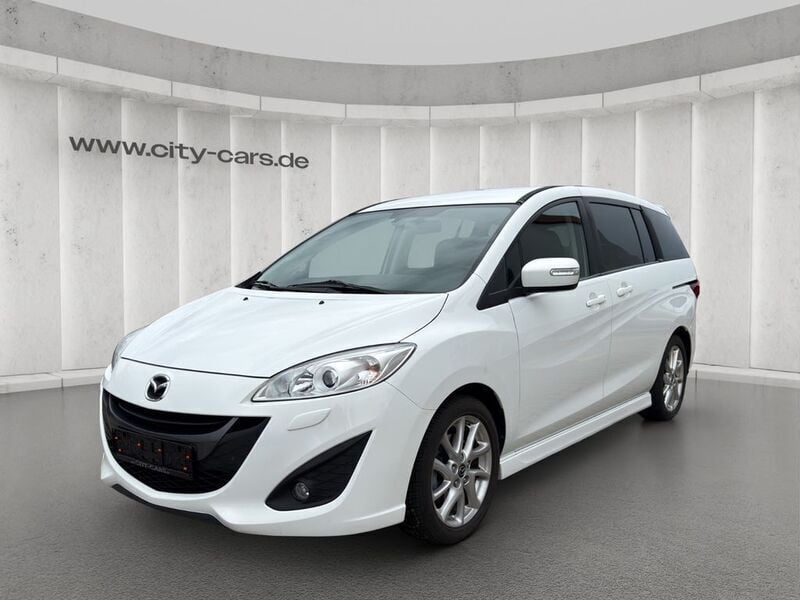 Weiß Gebraucht 2014 Mazda 5 Sports-Line Van / Kleinbus | 14.990 € (Teuer) - Bild 1/4