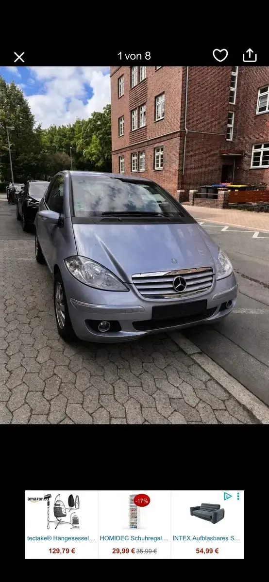 Gebraucht Mercedes A170 116 PS (85 kW) 2006 Blau Limousine