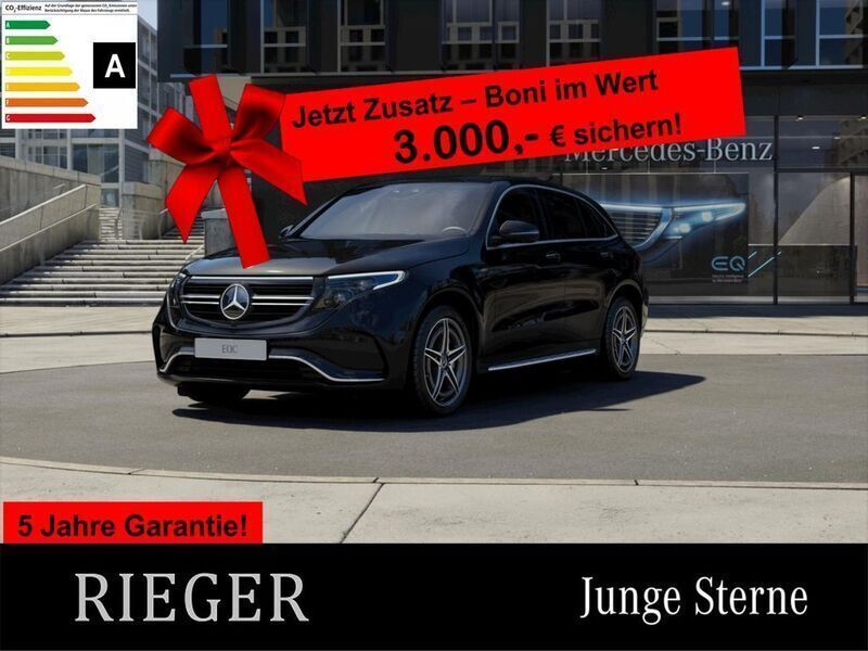 Black metallic Gebraucht 2021 Mercedes EQC400 AMG SUV | 35.990 € (Superpreis) - Bild 1/4