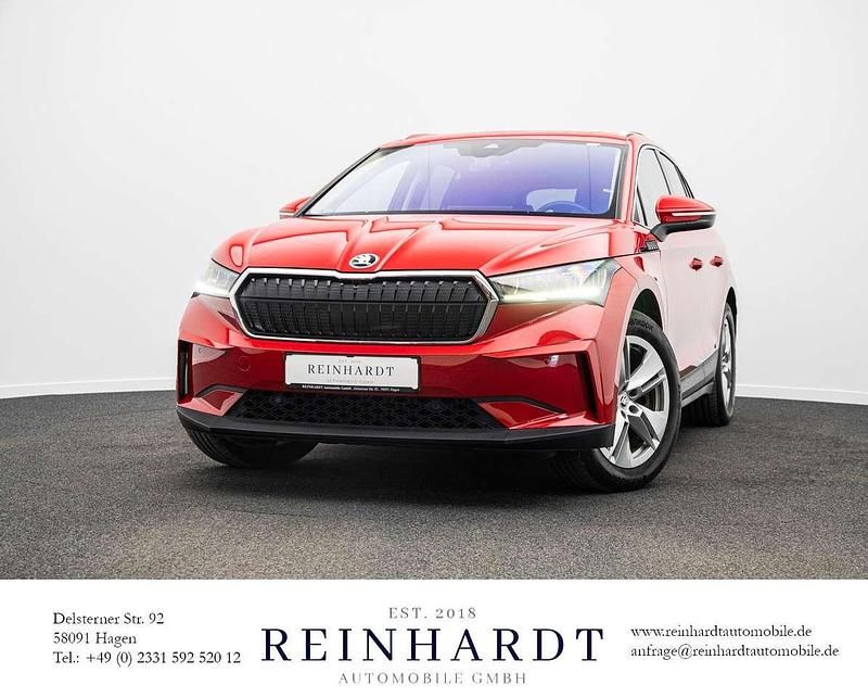 Velvetrot metallic Gebraucht 2021 Skoda Enyaq iV Loft SUV | 26.905 € (Etwas zu teuer) - Bild 1/3