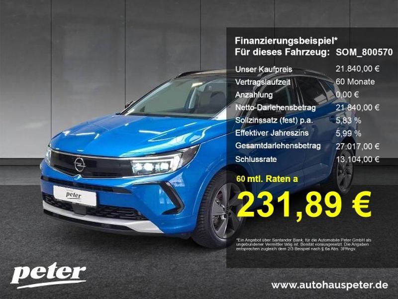 Blau/ lackierung drei schichten perlglän (metallic) Gebraucht 2024 Opel Grandland X Elegance SUV | 21.839 € (Guter Preis) - Bild 1/4