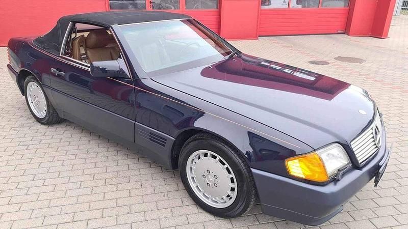 Blau Gebraucht 1992 Mercedes SL500 Cabrio | 14.399 € - Bild 1/4