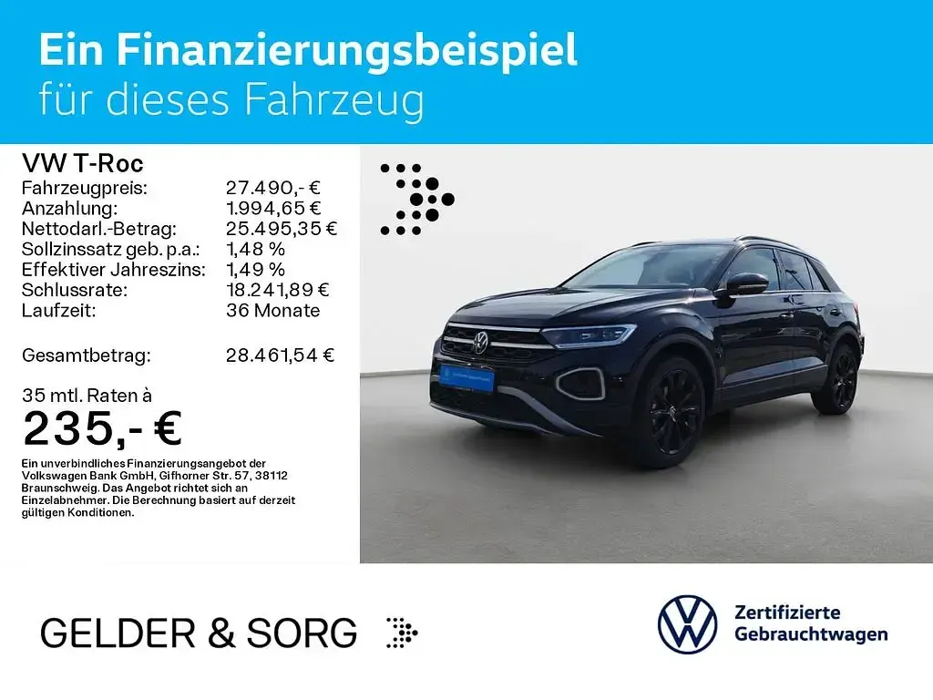 Gebraucht VW T-Roc Style 116 PS (85 kW) 2024 Deep black perleffekt SUV