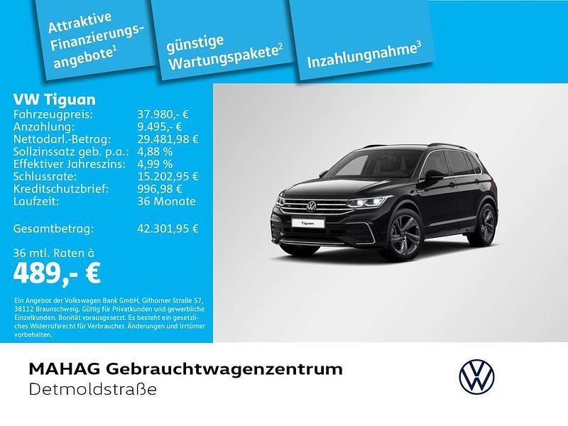 Deep black perleffekt Gebraucht 2023 VW Tiguan R-line SUV | 37.980 € (Fairer Preis) - Bild 1/2