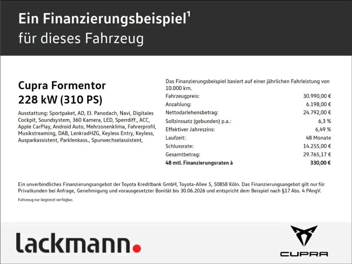 Gebraucht Cupra Formentor VZ 310 PS (228 kW) 2023 Schwarz SUV