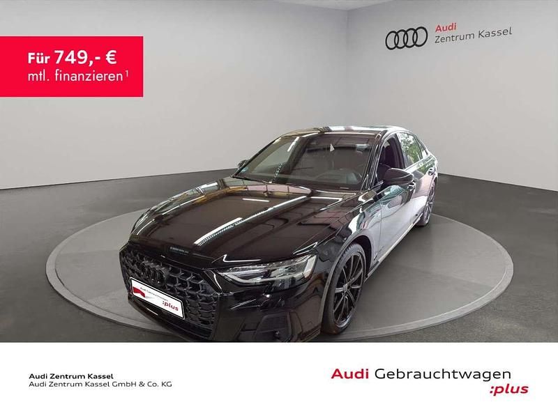 Mythosschwarz metallic Gebraucht 2023 Audi A8 S-Line Limousine | 62.990 € (Superpreis) - Bild 1/3
