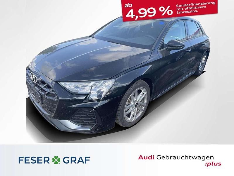 Mythosschwarzmetallic Gebraucht 2024 Audi A3 S-Line Limousine | 33.990 € (Guter Preis) - Bild 1/4