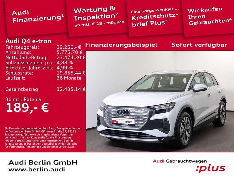 Gletscherweiß metallic Gebraucht 2022 Audi Q4 e-tron Advanced SUV | 29.250 € (Superpreis) - Bild 1/3