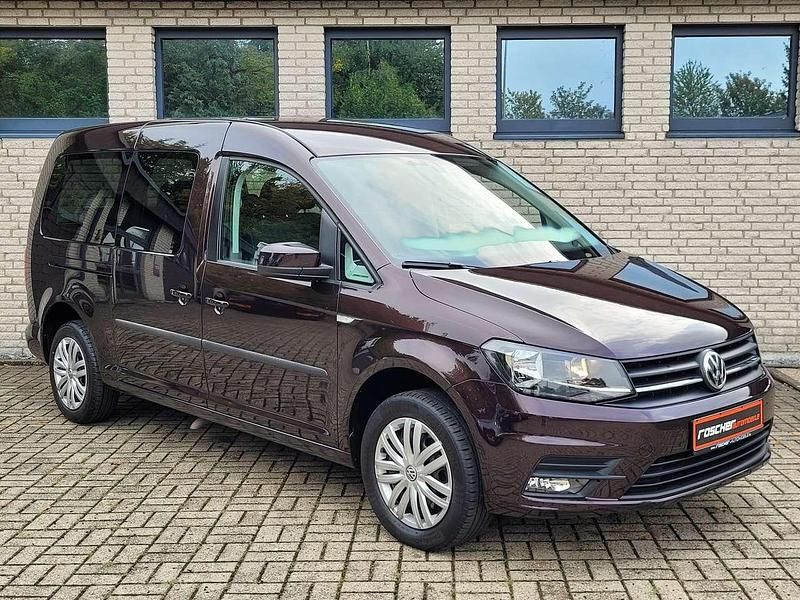 Gebraucht VW Caddy Maxi 125 PS (91 kW) 2018 Black berry metallic Van / Kleinbus
