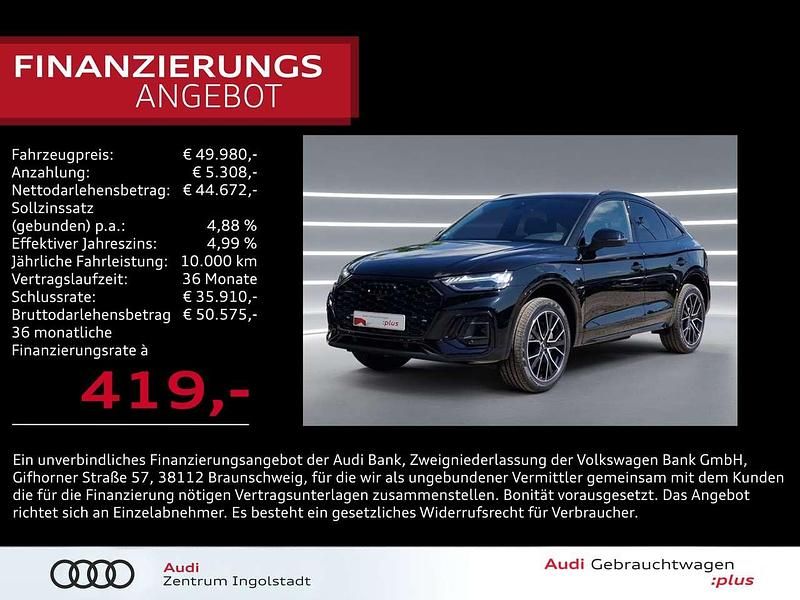 Mythosschwarz metallic Gebraucht 2024 Audi Q5 Sportback Ambiente SUV | 49.980 € (Fairer Preis) - Bild 1/3