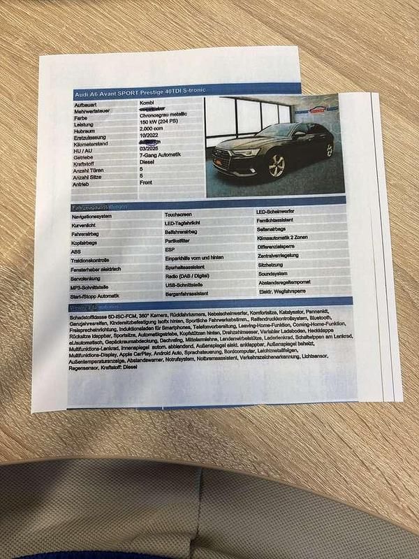 Gebraucht Audi A6 Sport 204 PS (150 kW) 2022 Grau Kombi