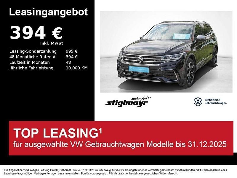 Schwarz Gebraucht 2024 VW Tiguan Allspace R-line SUV | 41.190 € (Fairer Preis) - Bild 1/1