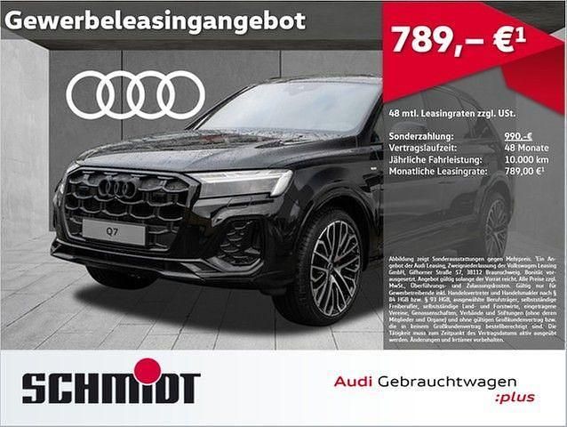 Mythosschwarz metallic Gebraucht 2025 Audi Q7 S-Line SUV | 101.990 € - Bild 1/4