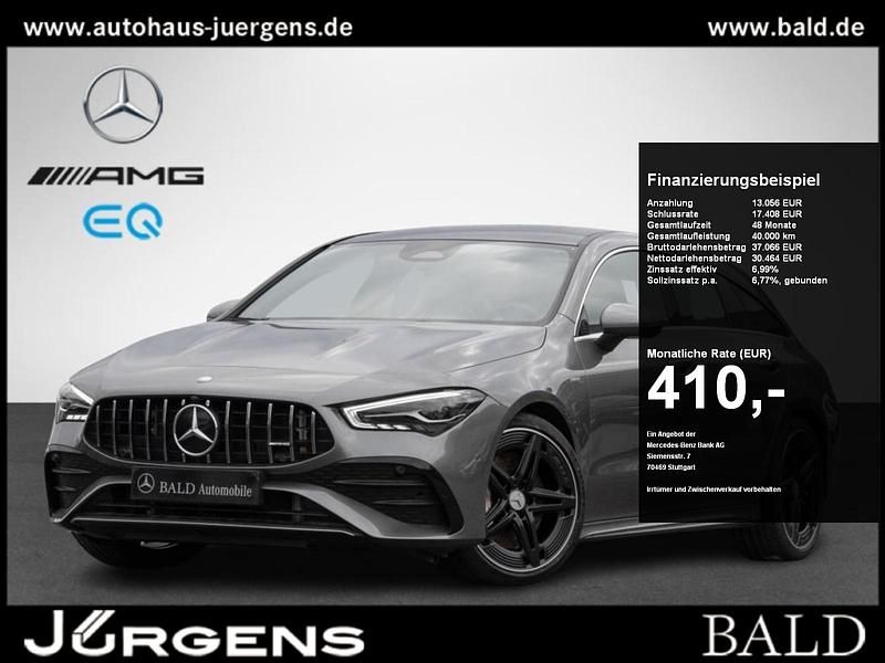 Grau mountain grey metallic Gebraucht 2023 Mercedes CLA35 AMG AMG Kombi | 49.880 € (Teuer) - Bild 1/4