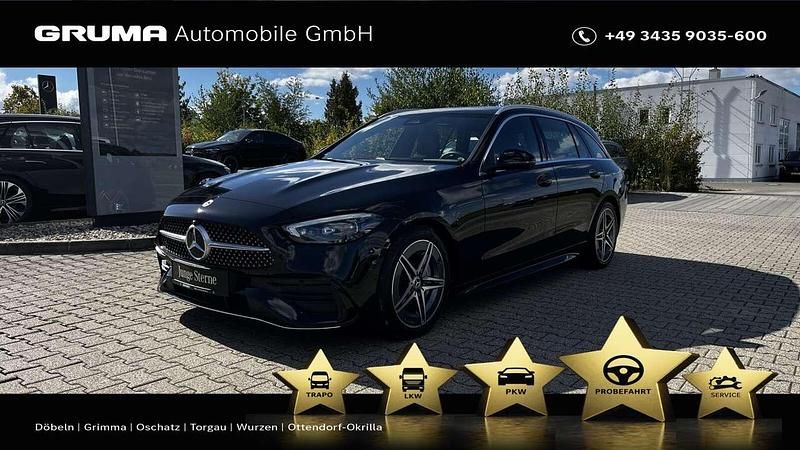 Unilack schwarz Gebraucht 2024 Mercedes C180 AMG Kombi | 41.930 € (Teuer) - Bild 1/4