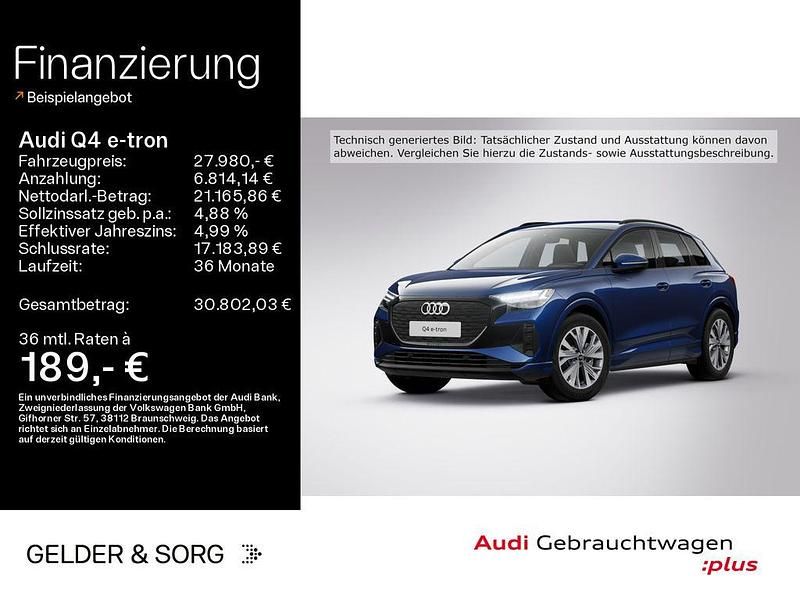 Navarrablau metallic Gebraucht 2022 Audi Q4 e-tron Sport SUV | 27.980 € (Superpreis) - Bild 1/4