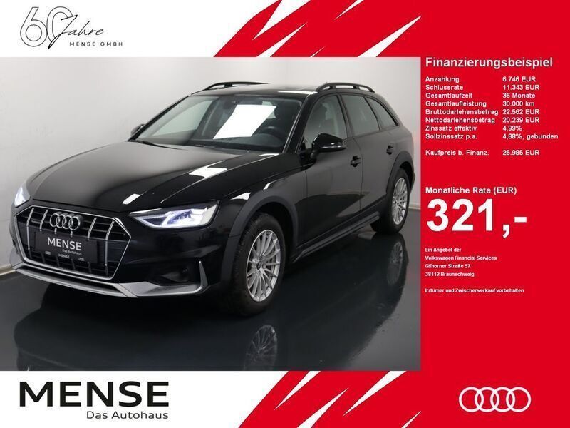 Brillantschwarz Gebraucht 2020 Audi A4 Allroad Basis Kombi | 26.985 € (Teuer) - Bild 1/4