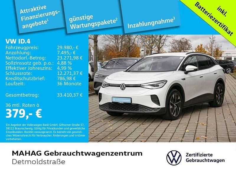 Weiß Gebraucht 2023 VW ID.4 Pro Performance SUV | 29.980 € (Fairer Preis) - Bild 1/2