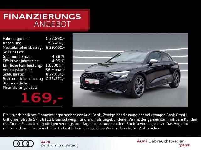 Mythosschwarz metallic Gebraucht 2024 Audi S3 Design Limousine | 37.890 € (Guter Preis) - Bild 1/3