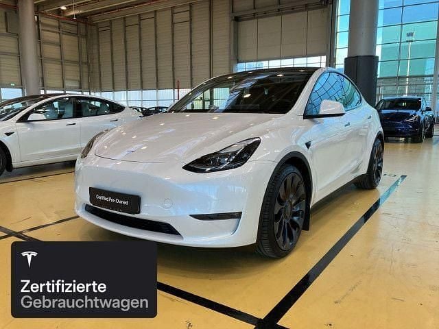 Pearl white multicoat Gebraucht 2022 Tesla Model Y Performance SUV | 39.600 € (Guter Preis) - Bild 1/4