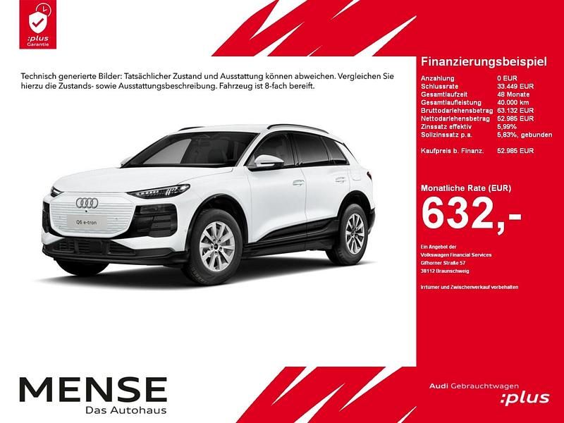 Gebraucht Audi Q6 e-tron Advanced 185 kW (252 PS) 2025 Gletscherweiß SUV